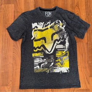 Vintage Y2K Fox Racing Men’s L  Black Graphic Print Cotton Premium T Shirt Skate